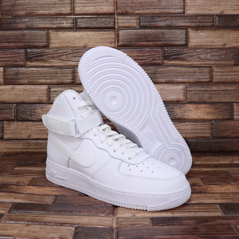 Nike Air Force 1 High GS Triple White Shoes